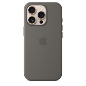 iPhone 16 Pro Silikon Case mit MagSafe – Steingrau