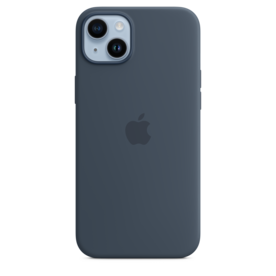iPhone 14 Plus Silikon Case mit MagSafe - Sturmblau
