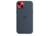 iPhone 14 Plus Silikon Case mit MagSafe - Sturmblau