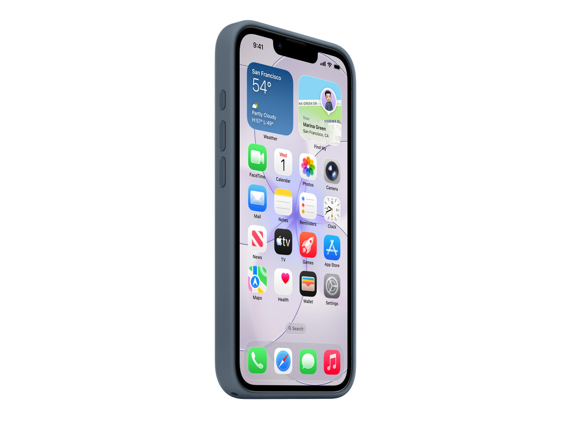 iPhone 17e Silikon Case mit MagSafe – Maritimblau