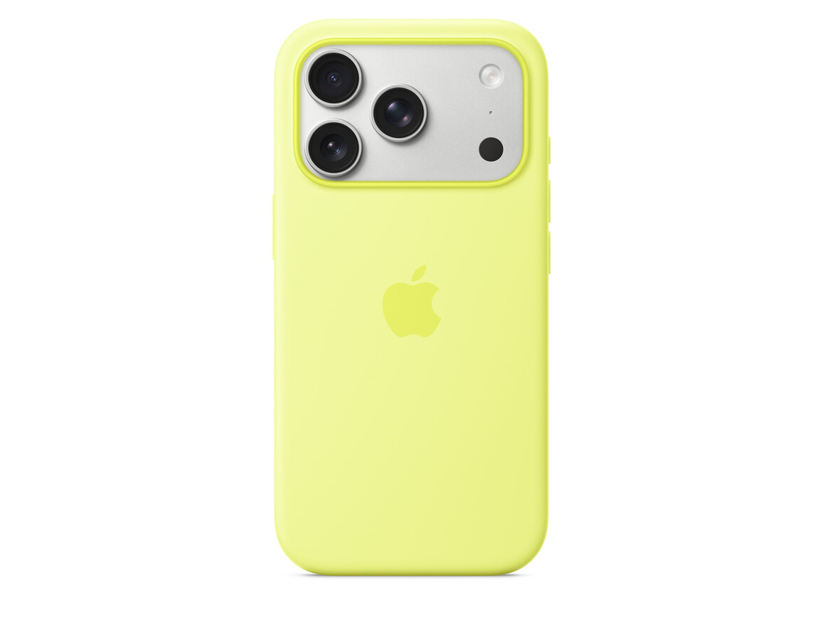 iPhone 17 Pro Silikon Case mit MagSafe - Neongelb