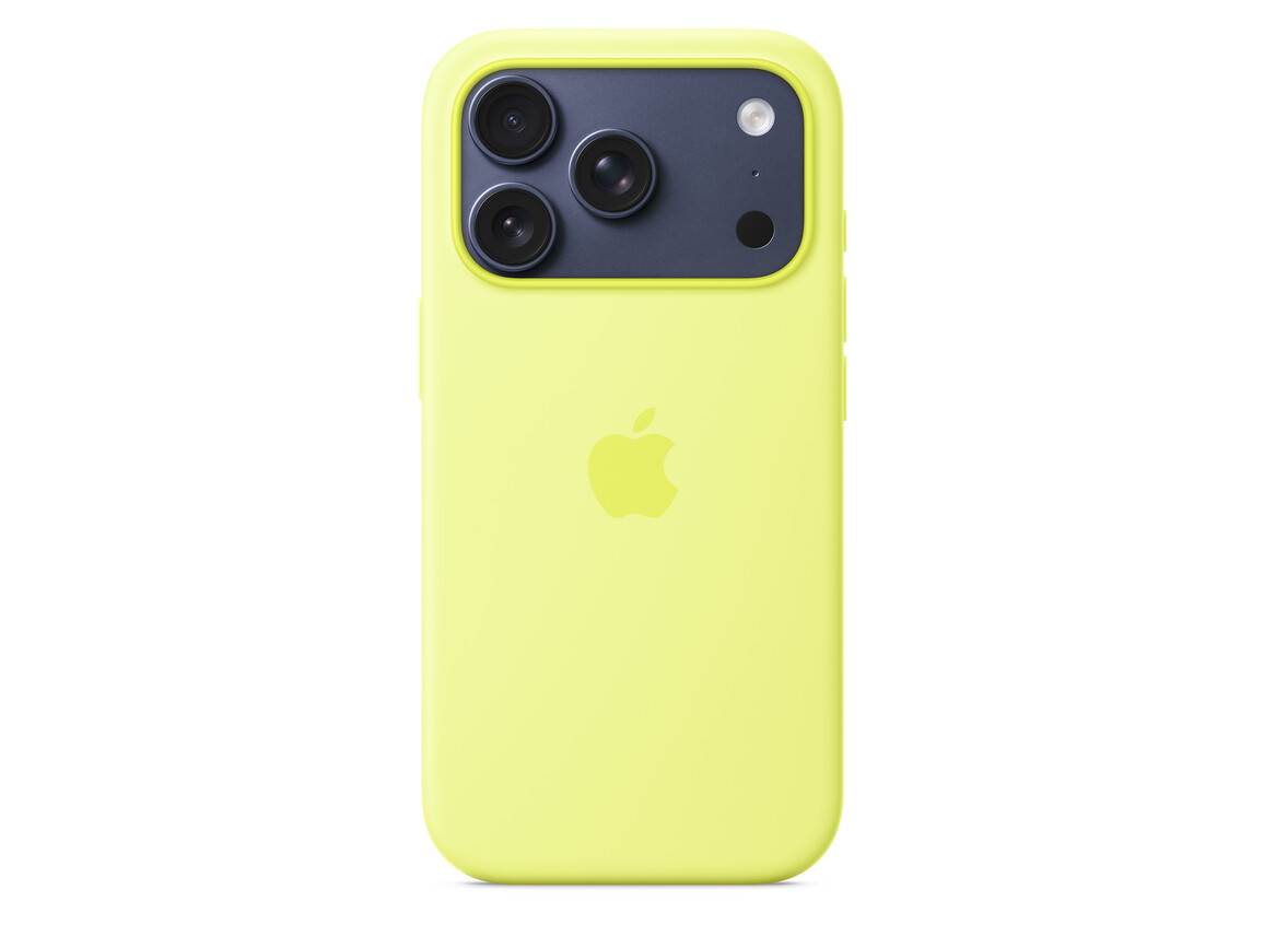 iPhone 17 Pro Silikon Case mit MagSafe - Neongelb