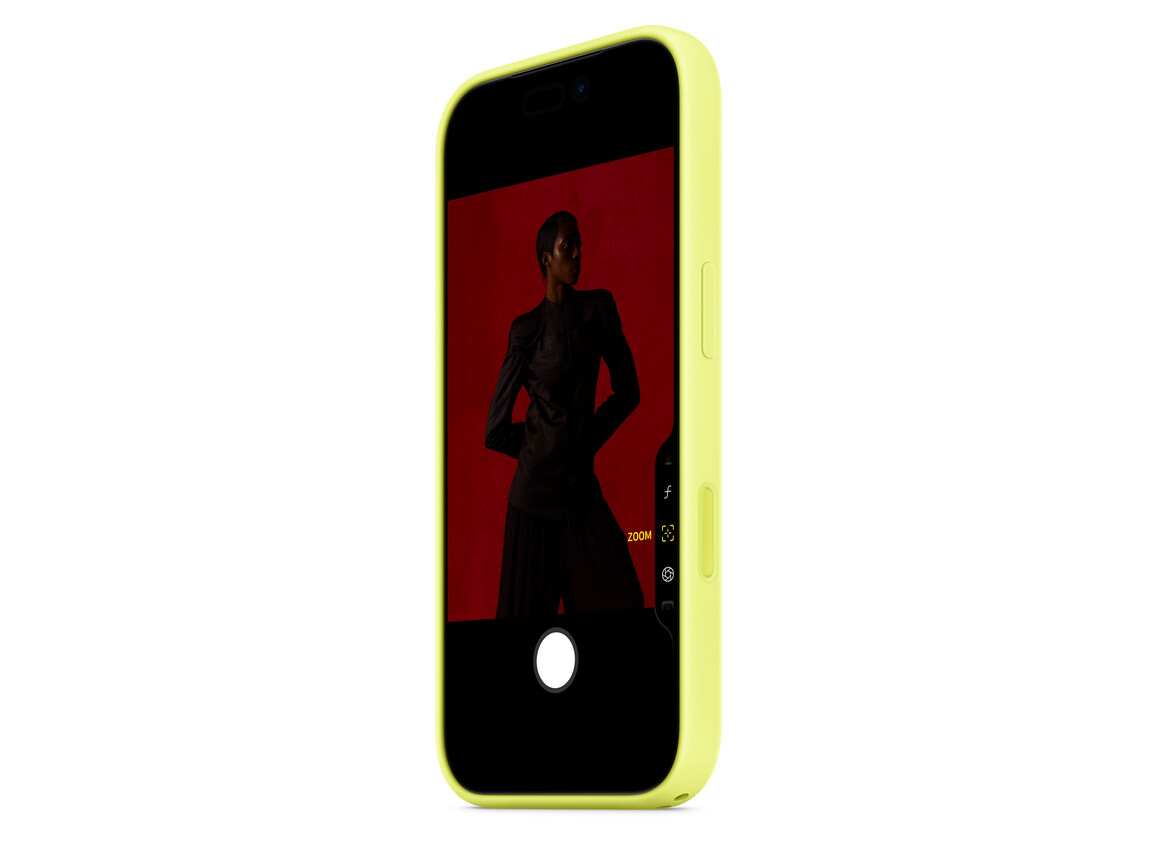 iPhone 17 Pro Silikon Case mit MagSafe - Neongelb