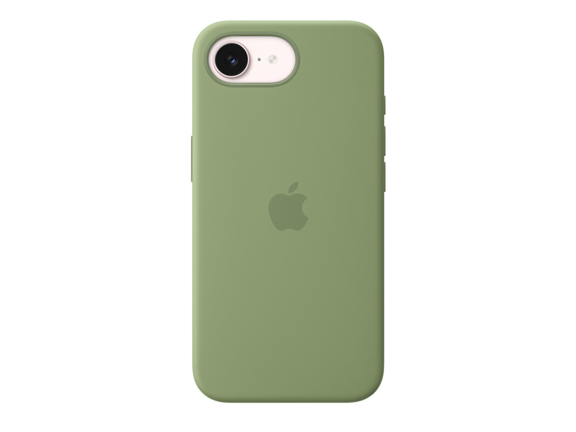 iPhone 17e Silikon Case mit MagSafe – Hellmoosgrün