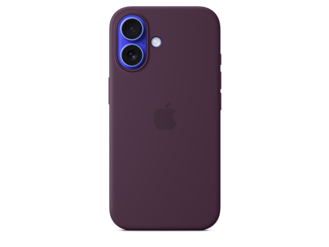 iPhone 16 Silikon Case mit MagSafe – Pflaume