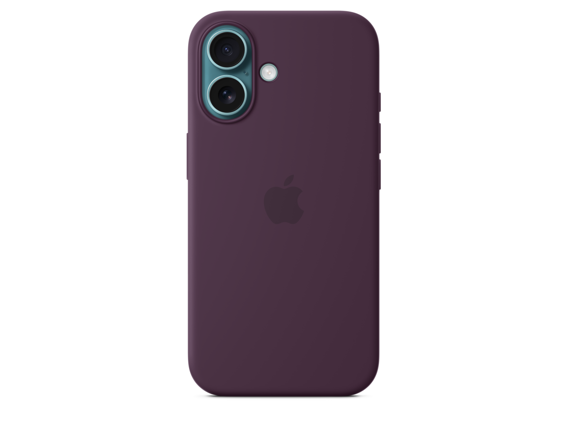 iPhone 16 Silikon Case mit MagSafe – Pflaume