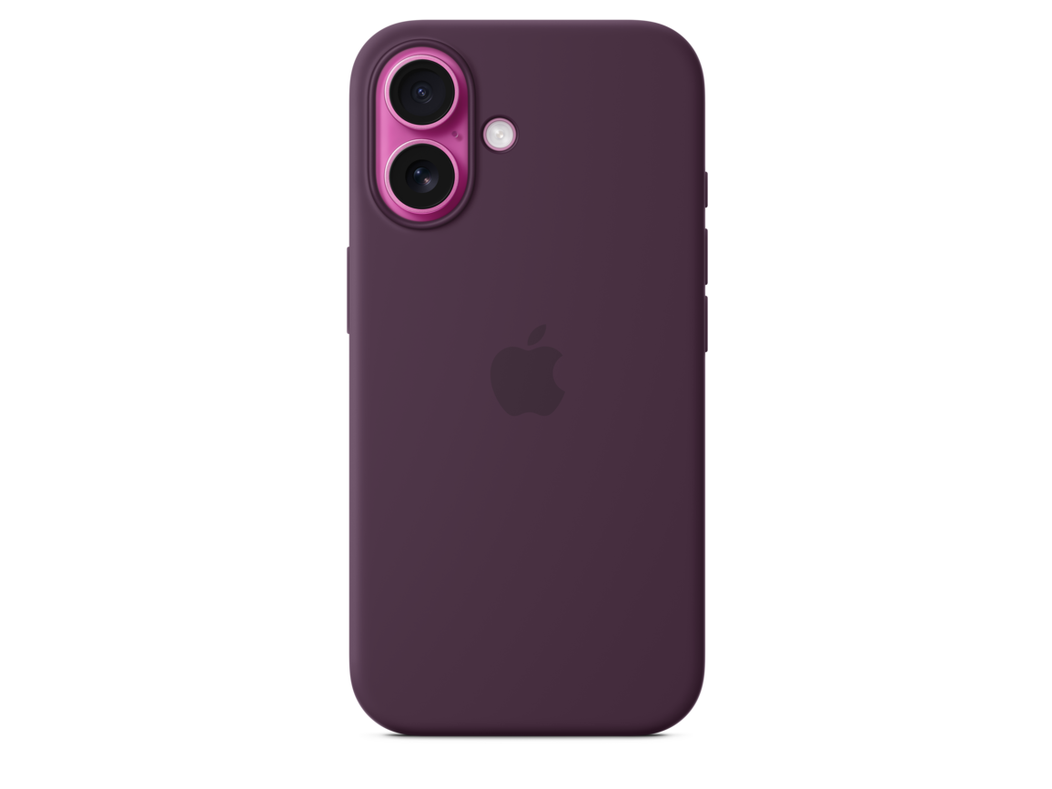 iPhone 16 Silikon Case mit MagSafe – Pflaume