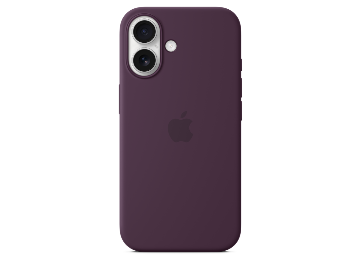 iPhone 16 Silikon Case mit MagSafe – Pflaume